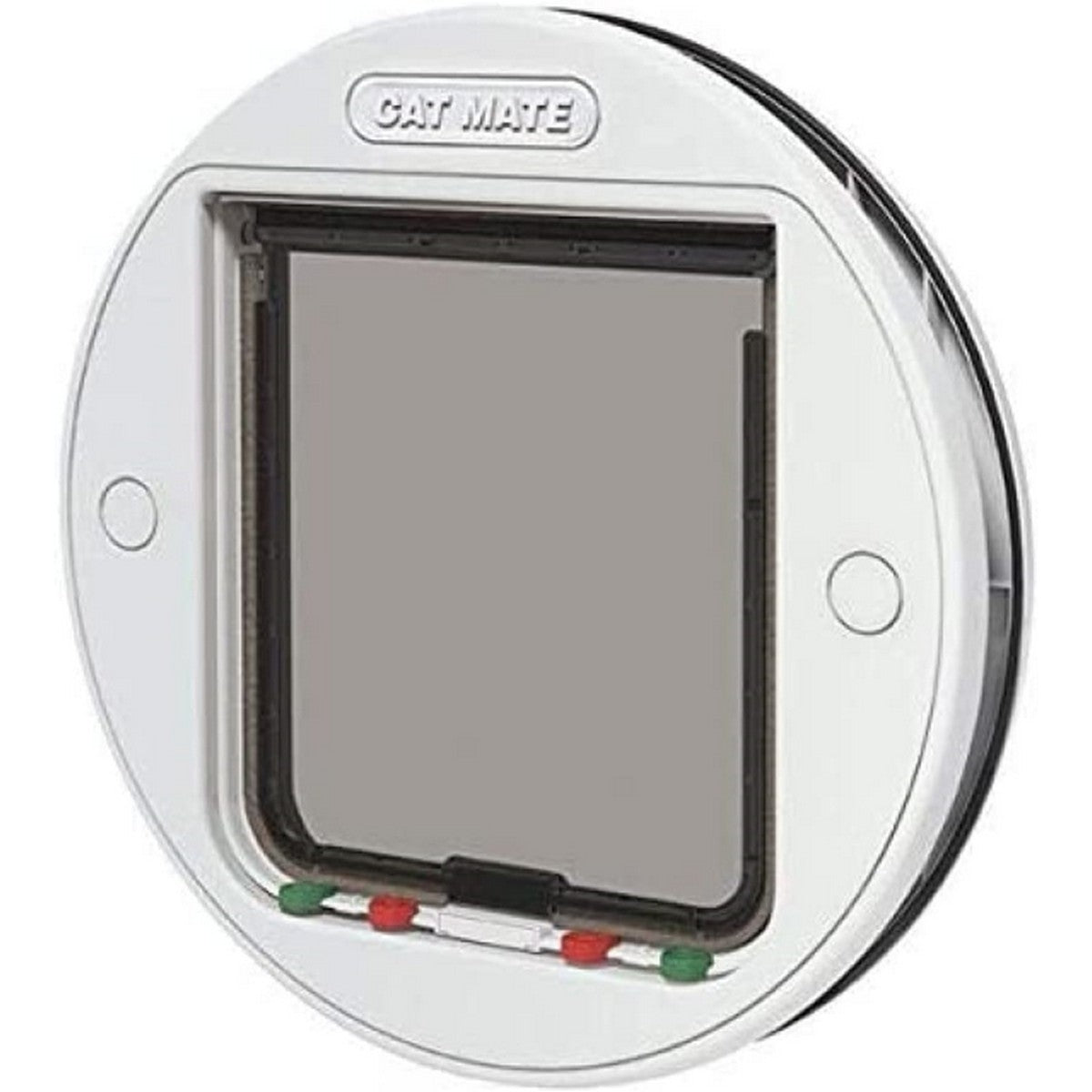 Puerta para Gato Pet Mate – Circular 28,3 cm, Cristal Blanco
